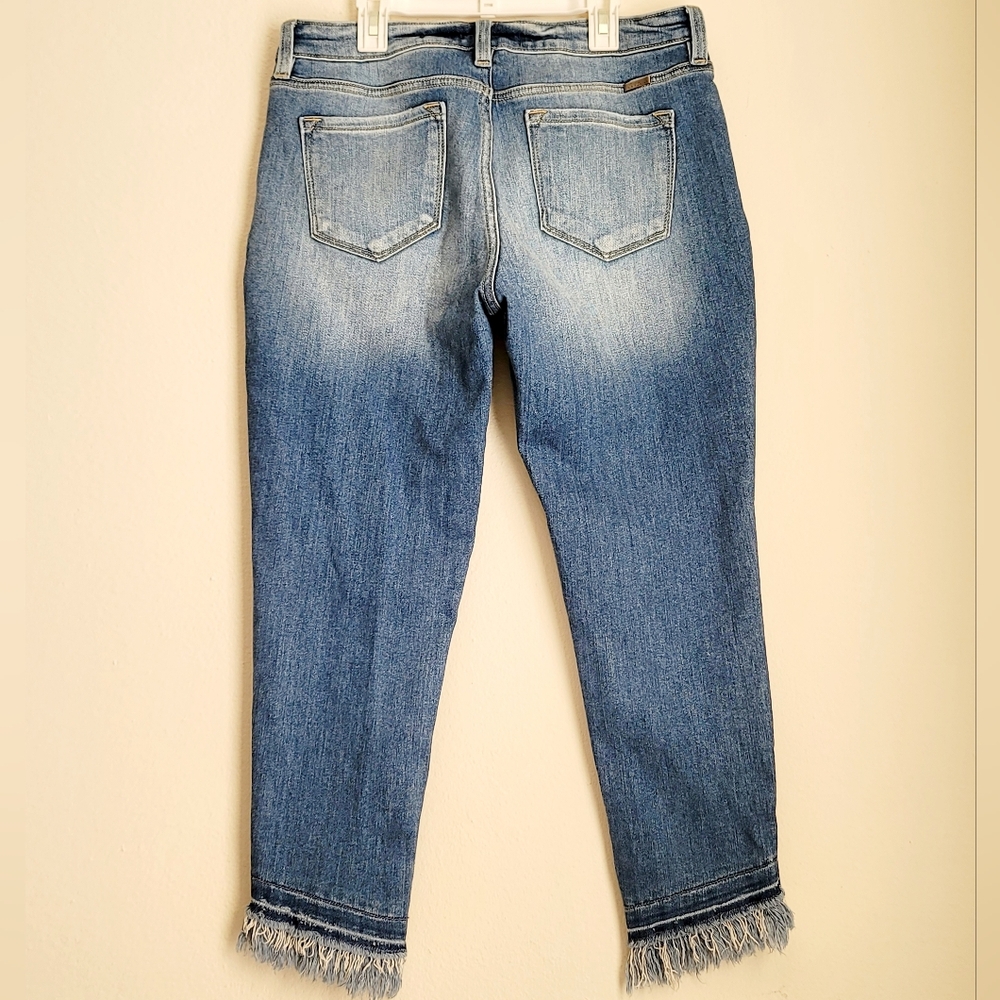KanCan Jeans Distressed Fray Hem Ankle Size 13/30 Blue 144635 - Picture 3 of 11